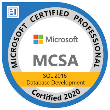 MCSA SQL 2016 Database Development